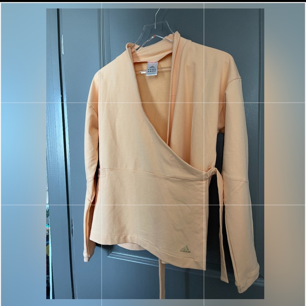 ADIDAS wraparound jacket sport women light peach size medium